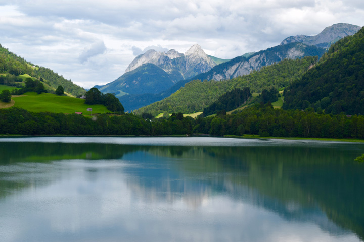 Swiss Lake and scenery
